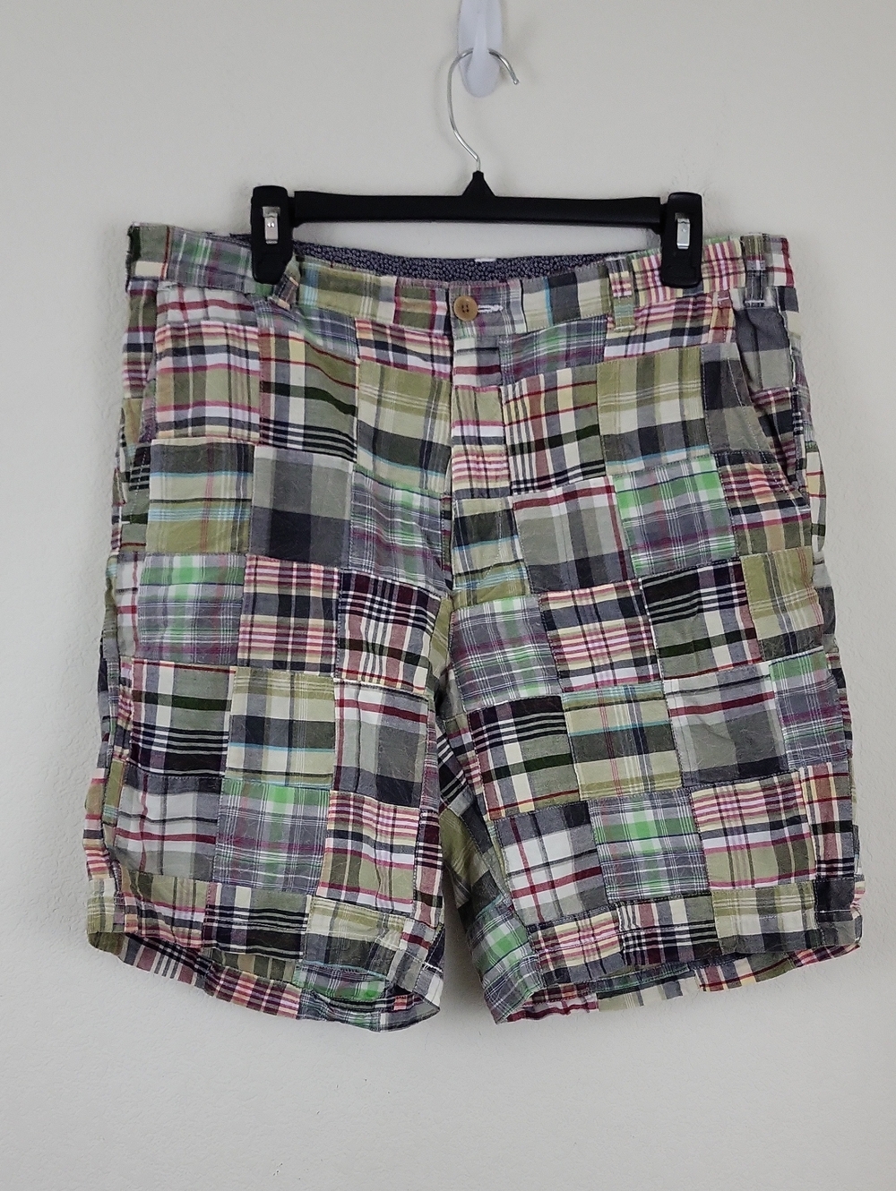 Men's Orvis Plaid Patchwork Shorts Size 34